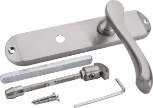 Sandleford Wentworth Door Handle Bathroom Lever Set - Brushed Nickel