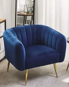 Armchair LACONIA Velvet Dark Blue