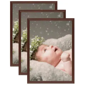 Berkfield Photo Frames Collage 3 pcs for Wall or Table Dark Red 10x15 cm