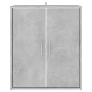 Berkfield Shoe Cabinet Concrete Grey 60x35x70 cm Engineered Wood