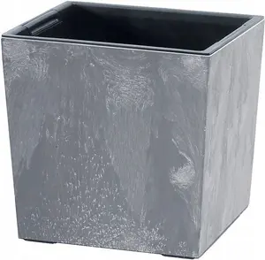 Plant Flower Pot Concrete Square Planter Inner Pot Garden Patio Home Large Beton Marengo 7.5 Litres