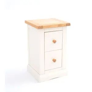 Castelli 2 Drawer Petite Bedside Table Wood Knob