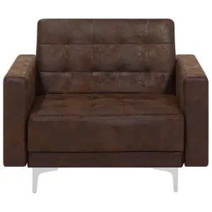 Armchair ABERDEEN Faux Leather Brown