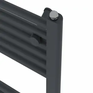 Rinse Bathrooms 800W Electric Heated Warming Towel Rail Bathroom Radiator Anthracite - 1800x500mm