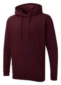 Uneek - Unisex The UX Hoodie - Reactive Dyed - Maroon - Size XL