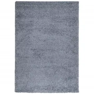 Shaggy Rug PAMPLONA High Pile Modern Blue 120x170 cm