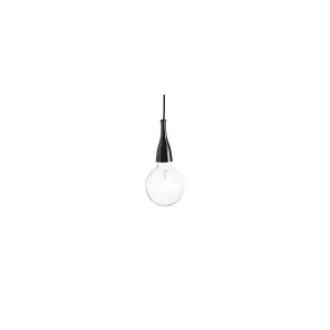 Luminosa Minimal 1 Light Ceiling Pendant Black, E27