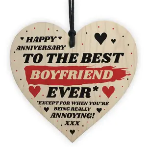 Funny Joke Anniversary Gift For Best Boyfriend Rude Gift For Him Humour Heart