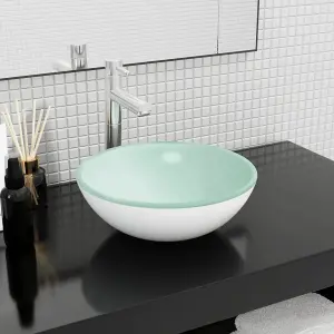 Basin Tempered Glass 35x12 cm White