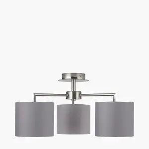 Elegant 3 Arm Ceiling Lights Drum Lampshades