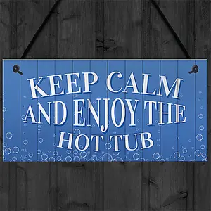 Funny Hot Tub Sign Hanging Garden Shed Summerhouse Decking Shed Sign Family gift