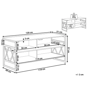 Beliani Industrial TV Stand Brown CARLISLE