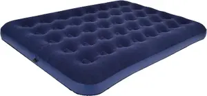 ECASA Double Flocked Camping Airbed - Durable, Comfortable, and Easy to Inflate Blue