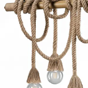 Luminosa Corda-Mauli Pendant Ceiling Light, Rope Design