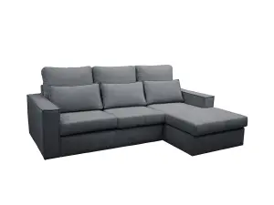 Soho High Back Right Hand  Facing Corner Sofa Grey