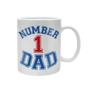 Pyramid International Number 1 Dad Mug White/Blue/Red (One Size)