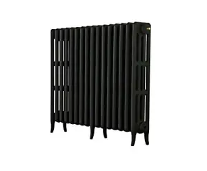 Arroll Neo-Classic Black primer 4 Column Radiator, (W)994mm x (H)760mm