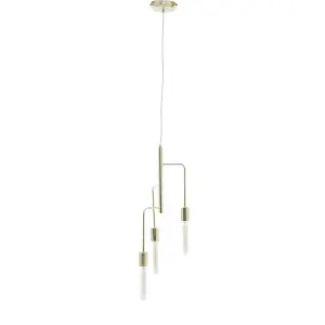 Interiors by Premier Lagona 3 Bulb Gold Finish Pendant Light