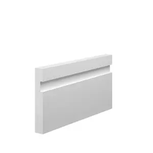 Skirting World 15mm Grooved MDF Architrave - 95mm x 15mm x 3050mm, Primed, No Rebate