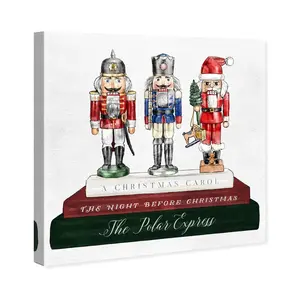 Holiday Nutcracker Books - Wrapped Canvas Painting 109 cm H x 109 cm W x 4 cm D