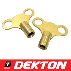 2pc Radiator Plumbing Bleed Bleeding Key Keys Solid Brass Venting Air Valve