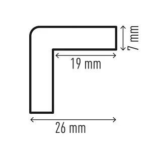 Durable Adhesive Warning Corner Impact Protection Profiles C19 - 1 Metre