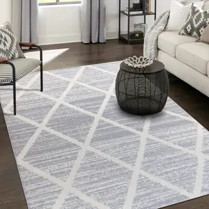 Maya Grey Berber Shaggy Medium Rug, (L)160cm x (W)120cm