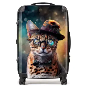 Bengal Cat Face Splashart Suitcase - Medium