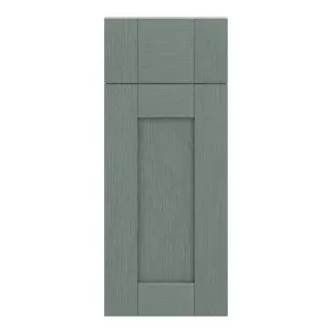 GoodHome Alpinia Painted Matt green wood effect Shaker Drawerline door & drawer front 300mm