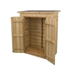 Forest Garden Natural timber Shiplap Pent Garden storage 2x3 ft 1320mm 1080mm