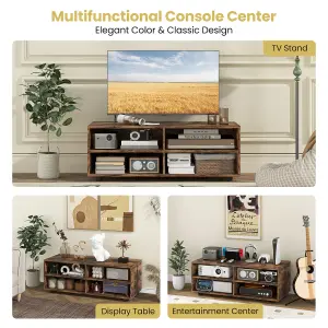 Costway TV Stand for TVs up to 40" Wooden Media Console Table Entertainment Center