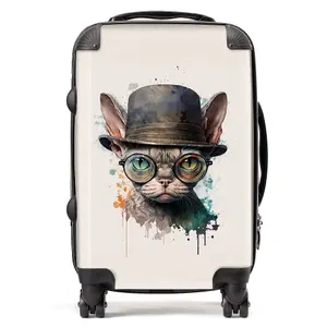 Devon Rex Cat Splashart Suitcase - Mini Cabin