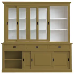 Anneros Display Cabinet Green Brown