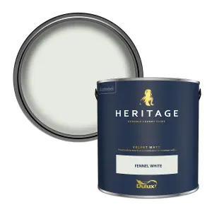 Dulux Trade Heritage Fennel White Velvet matt Wall paint, 2.5L