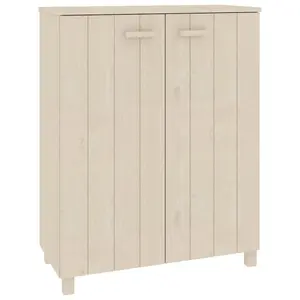 Berkfield Shoe Cabinet Honey Brown 85x40x108 cm Solid Wood Pine