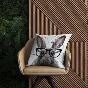 Rabbit Splashart Outdoor Cushion 45cm x 45cm