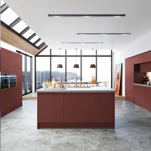 Premium Kitchens Ethos Matt red Modern Tall appliance Cabinet door (W)600mm (H)633mm (T)18mm