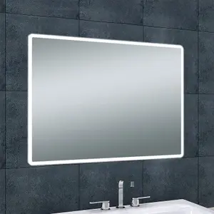 Jet LED Bathroom Mirror with Bluetooth Speakers & Shaver Socket (H)50cm (W)120cm