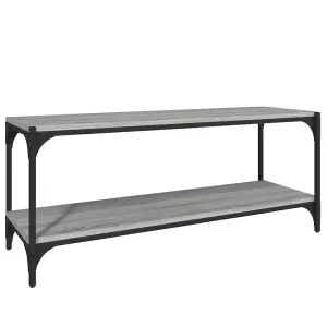 Berkfield TV Cabinet Grey Sonoma 100x33x41 cm Engineered Wood and Steel