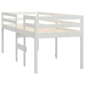 Berkfield High Sleeper Bed White 80x200 cm Solid Wood Pine