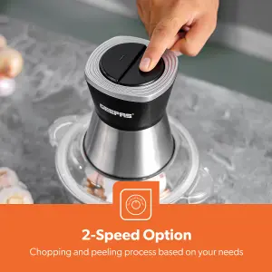 Geepas 3-Tier Food Steamer & 500W Mini Food Processor Combo Set