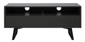 Carbon TV-Stand with Storage Grey