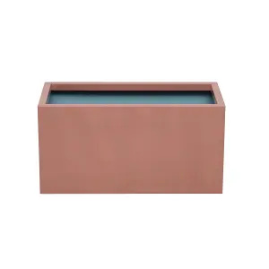 Primrose Frost and Rust-Resistant Outdoor Zinc Trough Planter in a Copper Finish 64cm