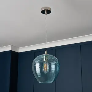 Litecraft Visconte Sarno Blue Tint Ceiling Pendant