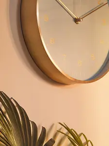 Interiors By Premier Versatile Gold And Mint Green Finish Wall Clock, Functional And Stylish Indoor Clock, Wall Clock For Outdoor