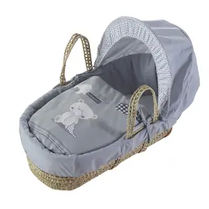 Kinder Valley Bedtime Little Bear Palm Baby Moses Basket for Newborn