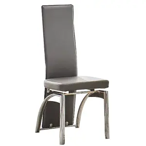 Jet Small Clear Glass Dining Table With 4 Romeo Grey Chairs