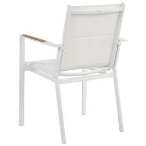 Set of 4 Garden Chairs BUSSETO Metal White