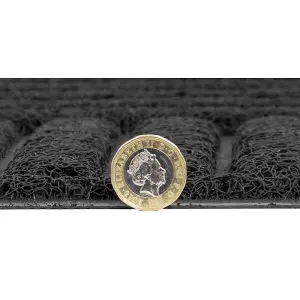 JVL Mud Grabber Spaghetti Scraper Doormat, 40x60cm, Grey Square