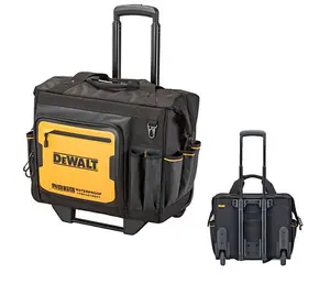 Dewalt Pro Rolling Wheeled Tool Bag Case Soft Storage Stackable + 11" Tote Bag